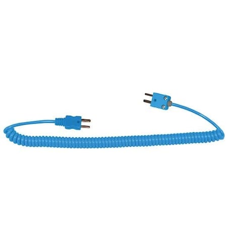 Digi-Sense Type-T, Coiled Ext Cable, Male Mini Conn 93785-14
